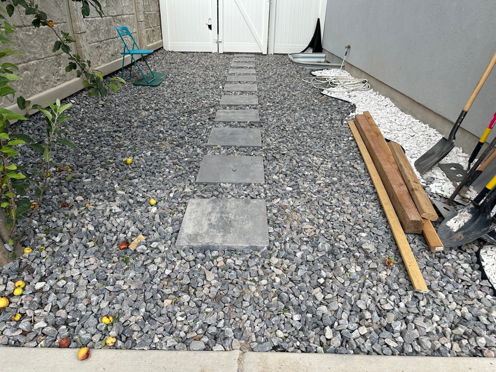 Side Yard Gravel Walkway — after