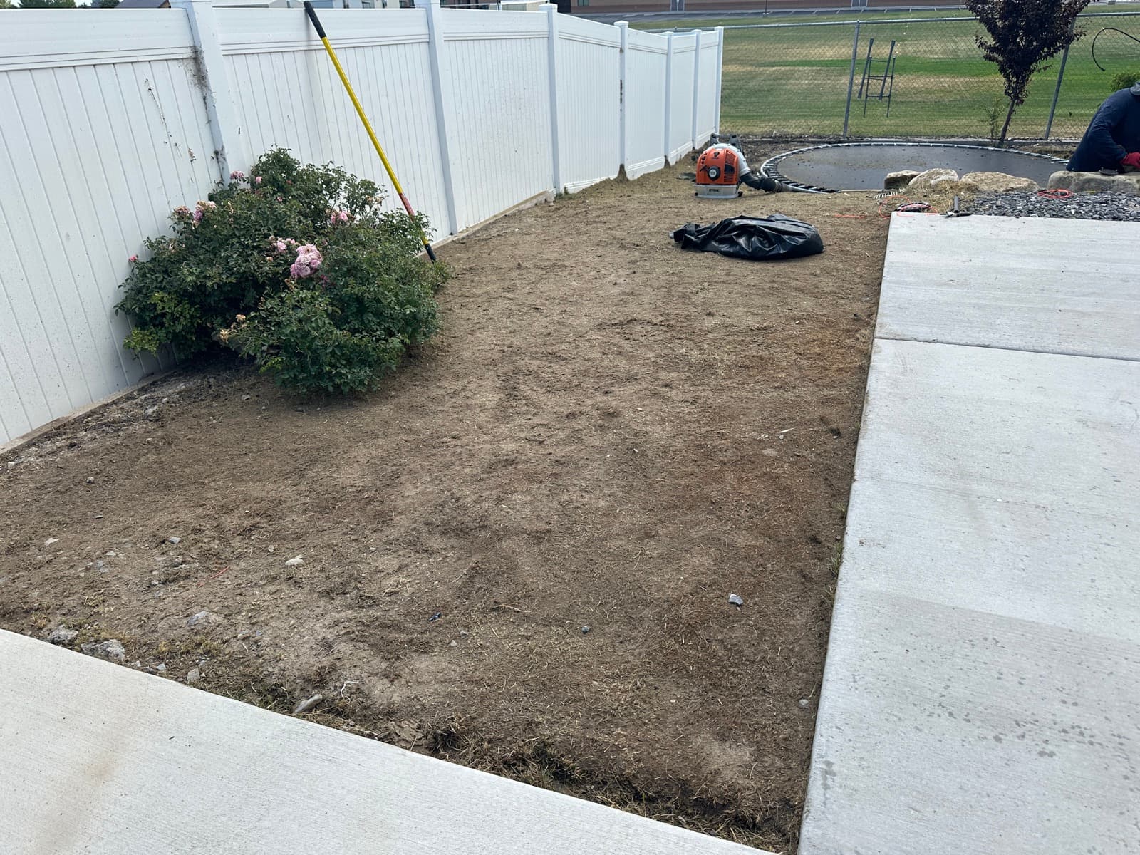 Side Yard Gravel Walkway — before